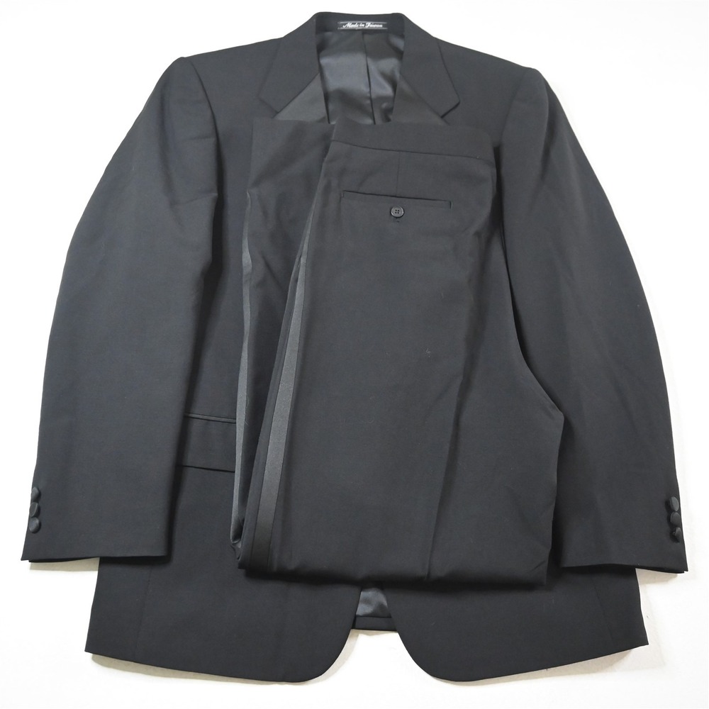 Cricketeer 39L‎ 32x34 Black 100% Wool Mens Jacket Pants Tuxedo